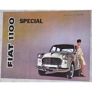 Vintage 1960s Fiat 1100 Special Sales Brochure Original